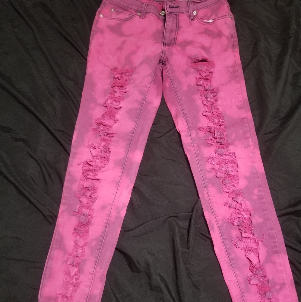 Pink stone washed Aphrodite Jean's